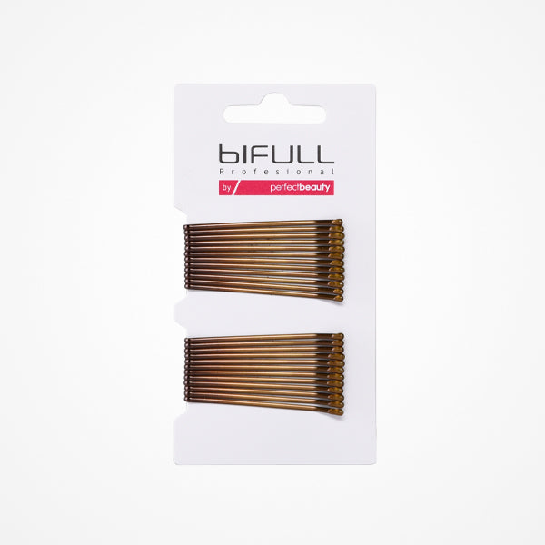 Agrafe de Par Metalice Aramii Plate- Flat Bobby Pins Bronze 5.1cm 24 Buc - Bifull