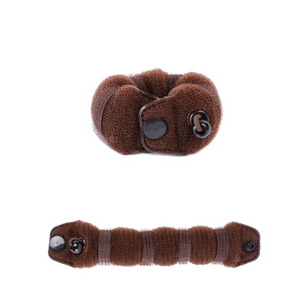 Burete pentru Coc cu Capsa si Elastic Maro - Brown Pin Filling Hair Bun D18cm - Bifull