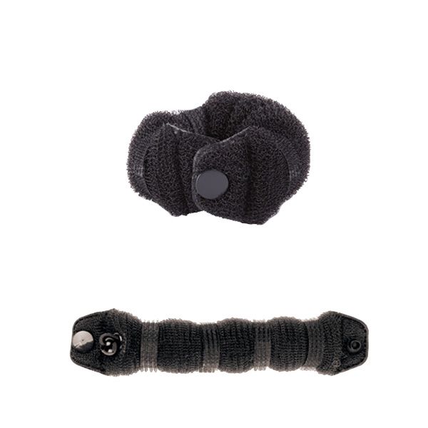 Burete pentru Coc cu Capsa si Elastic Negru - Black Pin Filling Hair Bun D15cm - Bifull - HNIcosmetice.ro