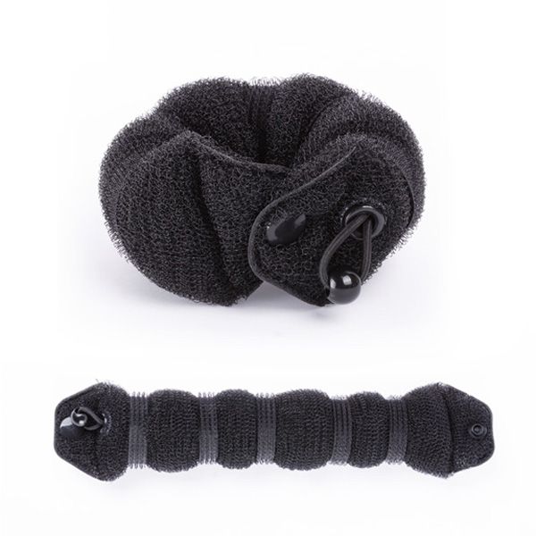 Burete pentru Coc cu Capsa si Elastic Negru - Black Pin Filling Hair Bun D20cm - Bifull - HNIcosmetice.ro