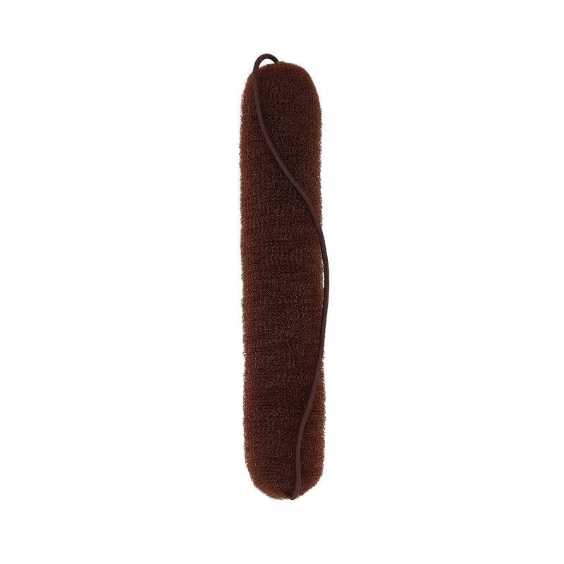 Burete pentru Coc cu Elastic Maro - Hair Bun Roll Brown 230mm - Lussoni - HNIcosmetice.ro