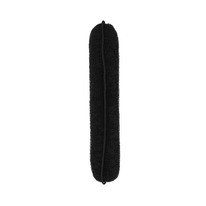 Burete pentru Coc cu Elastic Negru - Hair Bun Roll Black 230mm - Lussoni