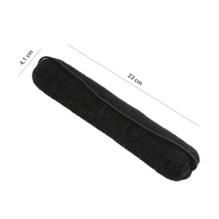 Burete pentru Coc cu Elastic Negru - Hair Bun Roll Black 230mm - Lussoni