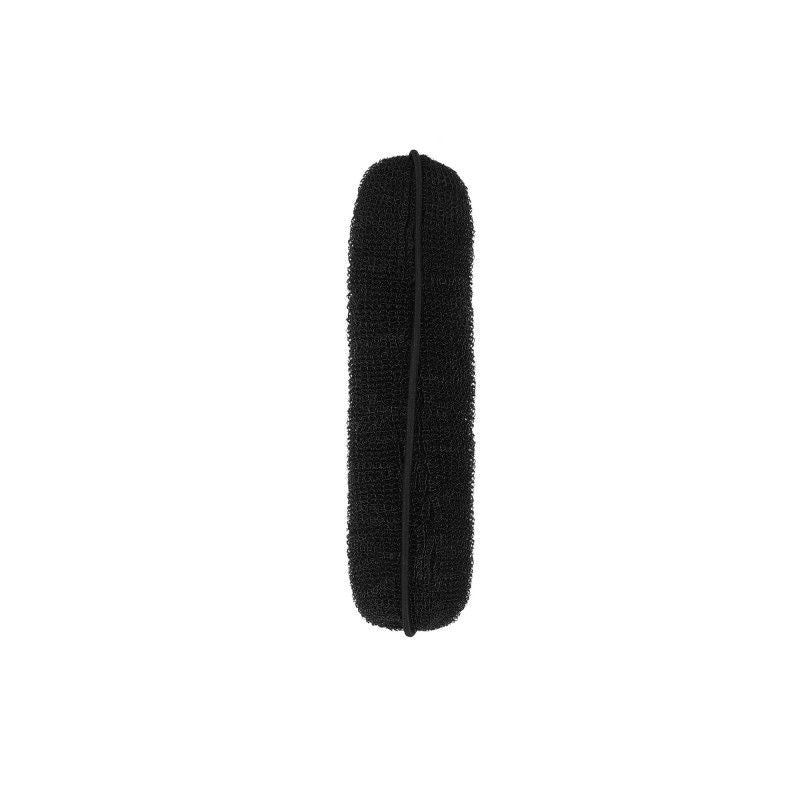 Burete pentru Coc cu Elastic Negru - Hair Bun Roll Black 150mm - Lussoni