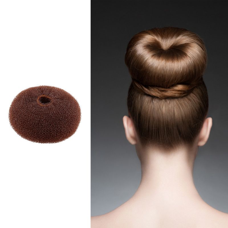 Burete pentru Coc Rotund Maro - Hair Bun Ring Brown 110mm - Lussoni