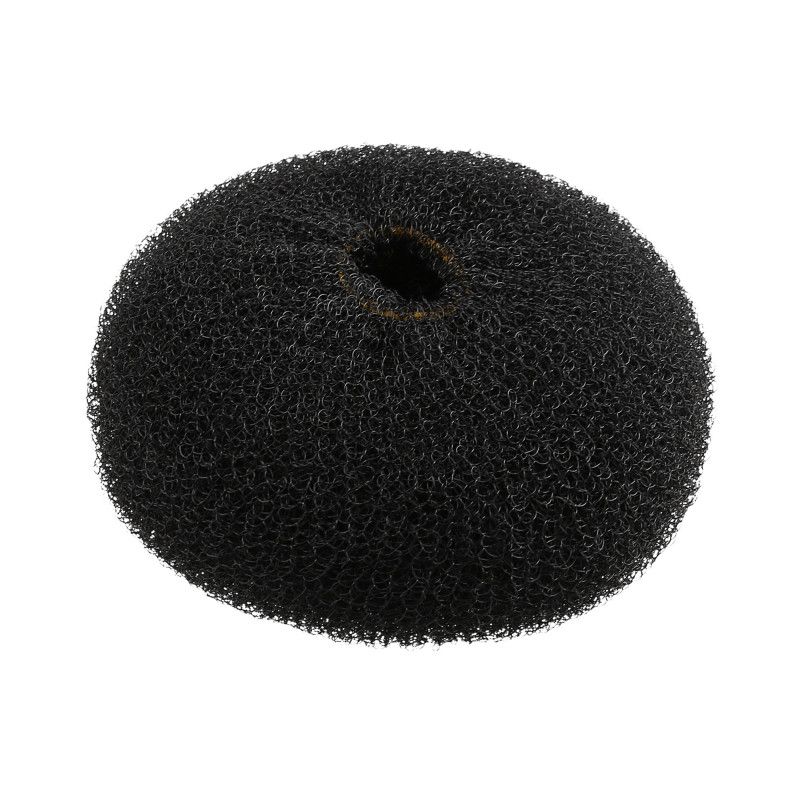 Burete pentru Coc Rotund Negru - Hair Bun Ring Black 110mm - Lussoni