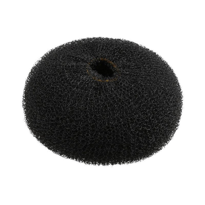 Burete pentru Coc Rotund Negru - Hair Bun Ring Black 90mm - Lussoni