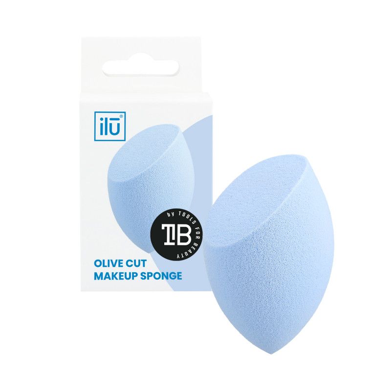 Burete pentru Machiaj - Make-up Sponge Olive Cut Blue - Ilu - HNIcosmetice.ro