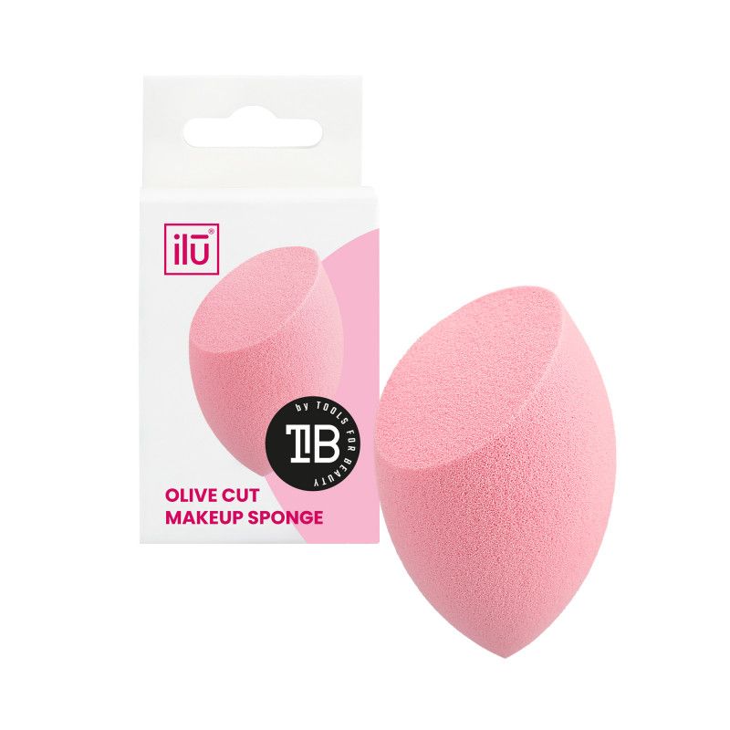 Burete pentru Machiaj - Make-up Sponge Olive Cut Pink - Ilu - HNIcosmetice.ro