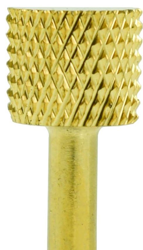 Cap pentru Freza de Unghii - Cilindru D6M din Carbid Auriu ATD6MB1CB - Attractive - HNIcosmetice.ro