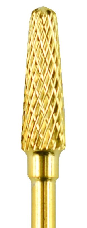 Cap pentru Freza de Unghii - Trapez Alungit D4M din Carbid Auriu ATD4MB1CG - Attractive - HNIcosmetice.ro