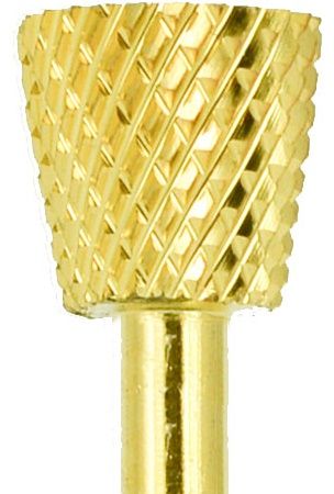 Cap pentru Freza de Unghii - Trapez Invers D6M din Carbid Auriu AGD6MB2CG - Ami Gel - HNIcosmetice.ro