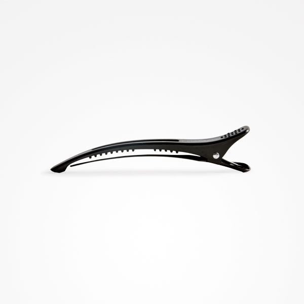 Clame de Par cu Banda din Silicon Elastic - Black Sectioning Hair Clips 11.5cm 4buc - Framar - HNIcosmetice.ro