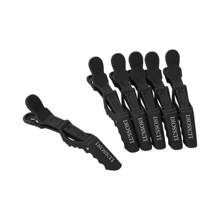 Clame de Par cu Model Dragon - Croc Clips Matte Black 6 Buc - Lussoni