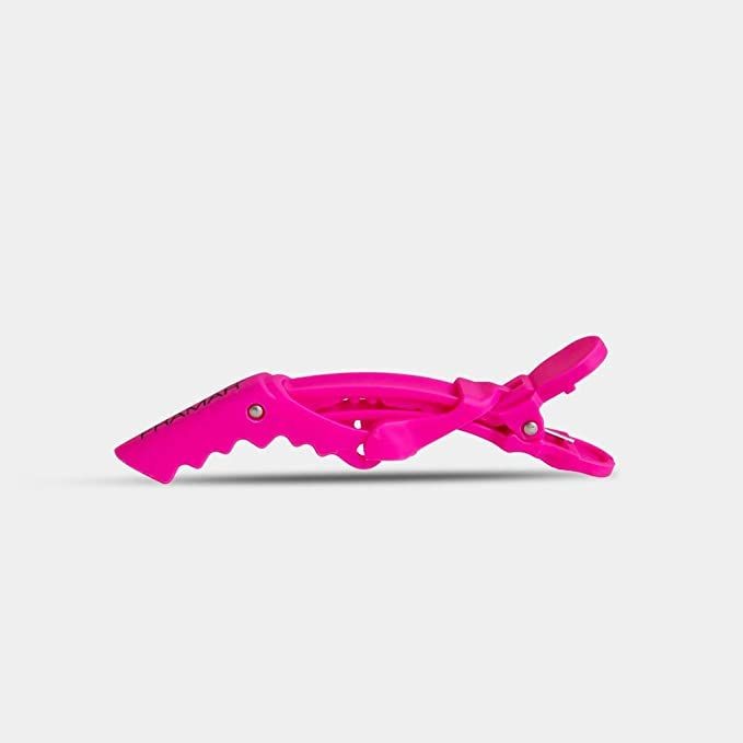Clame de Par cu Model Dragon din Cauciuc - Pink Rubberized Jaw Clip 11.5cm 4buc - Framar - HNIcosmetice.ro