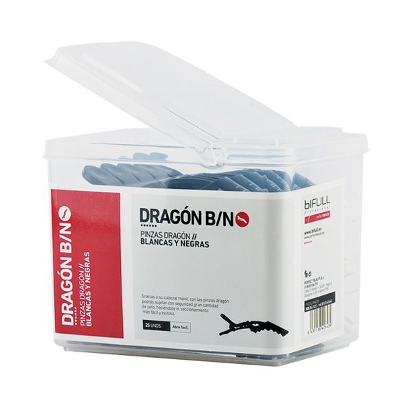 Clame de Par cu Model Dragon - Dragon Black and White 11.5cm 25 Buc - Bifull - HNIcosmetice.ro