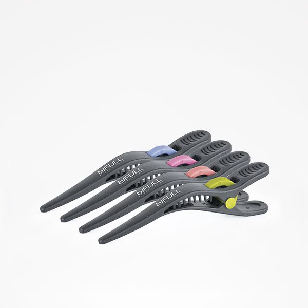 Clame de Par - Pick Forceps Small Black - Hair Clips 10cm 4 Buc - Bifull - HNIcosmetice.ro