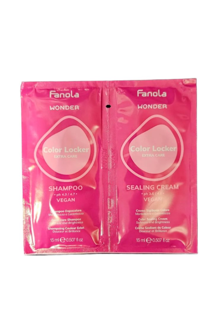 Tester Sampon si Masca pentru Par Vopsit - Wonder Color Locker 2x15ml - Fanola - HNIcosmetice.ro