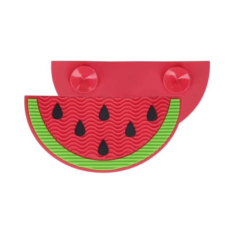 Covoras pentru Curatat Pensulele de Machiaj din Silicon - Make-up Brush Cleaning Mat Watermelon - Mimo - HNIcosmetice.ro