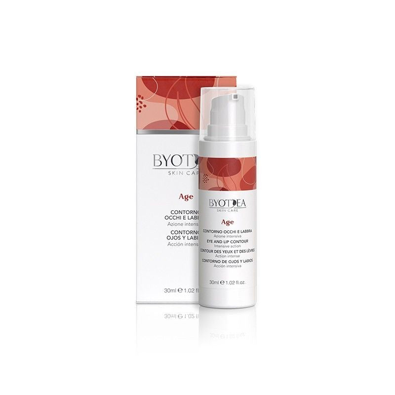 Crema Anti-Imbatranire cu Actiune Intensiva pentru Conturul Ochilor si a Buzelor - Age Eye and Lip Contour Intensive Action 30ml - Byotea - HNIcosmetice.ro