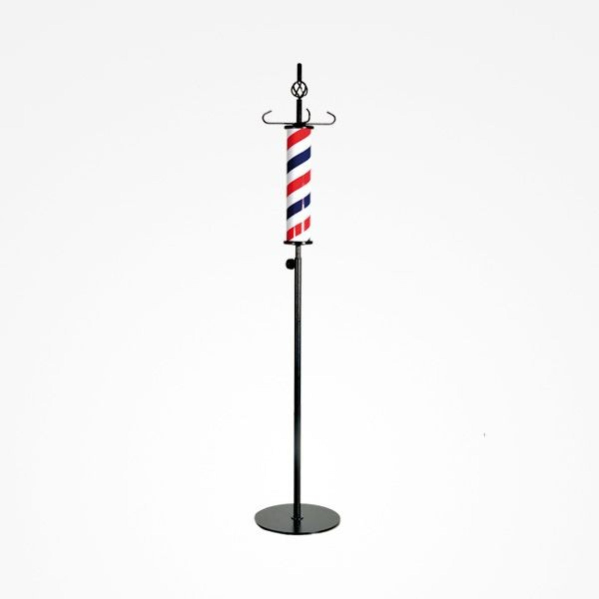 Cuier pentru Saloanele Barber  din metal cu alb rosu albastru
