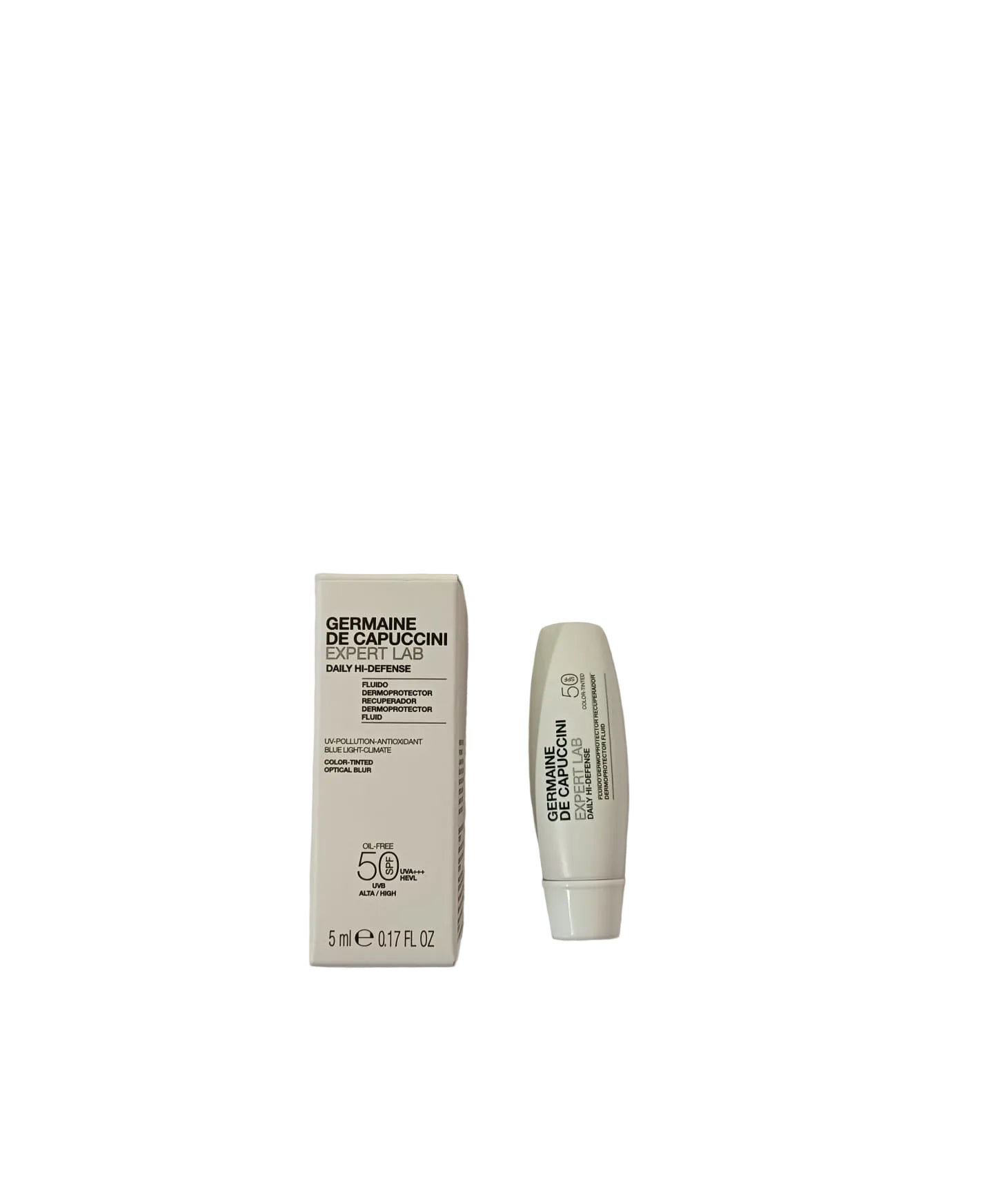 Tester Fluid Dermoprotector Colorat SPF50+ - Expert Lab Daily Hi-Defense Dermoprotector Fluid Color Tinted 30ml - FOC Germaine de Capuccini