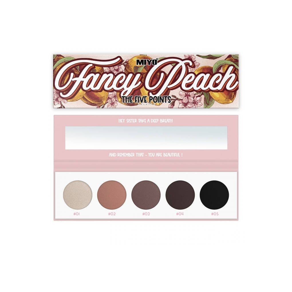 Fancy Peach Paleta Fard Pleoape Five Points Nr.10 - MIYO