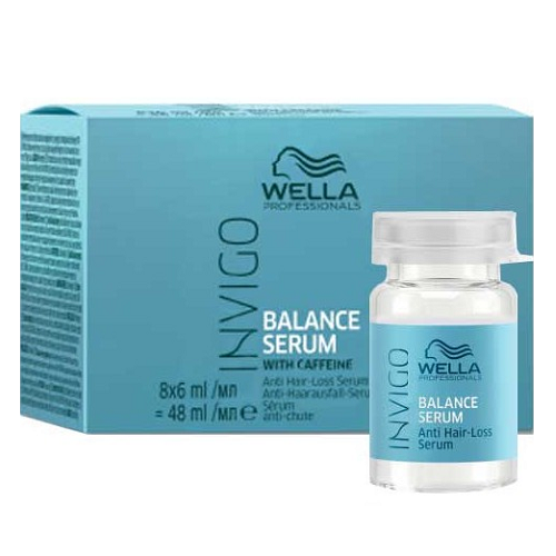 Fiole Tratament Impotriva Caderii Parului - Invigo Balance Serum 8x6ml - Wella - HNIcosmetice.ro