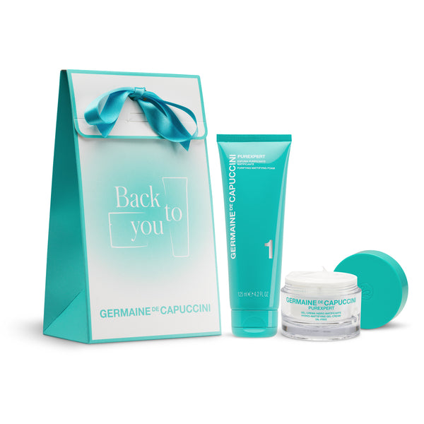 Set Facial pentru Matifierea Tenului Mixt sau Gras - Purexpert Purifying Mattifying Foam 125ml + Hydro-Mattifying Gel-Cream 50ml Set - PP Germaine de Capuccini