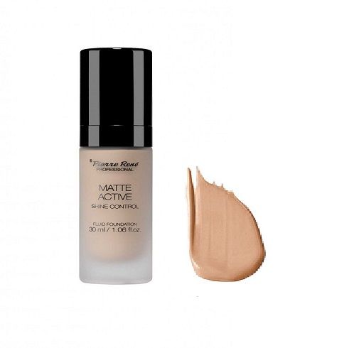 Fond de Ten - Matte Active Fluid Foundation - Shine Control - Nr. 04 Beige - Pierre Rene - HNIcosmetice.ro