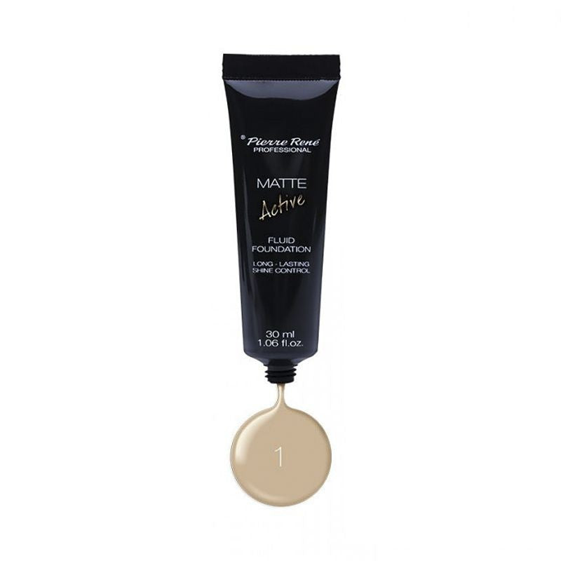 Fond De Ten - Matte Active Fluid Long Lasting / Shine Control Champagne Nr.01 - PIERRE RENE - HNIcosmetice.ro