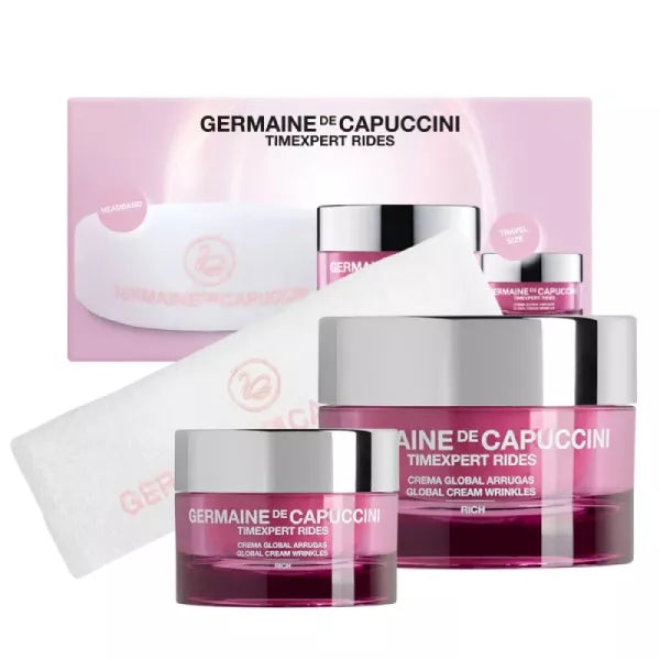 Set Antirid pentru Calatorie - Timexpert Rides Bandeau + Global Wrinkles Cream Soft 50ml+15ml Set Travel - PP Germaine de Capuccini