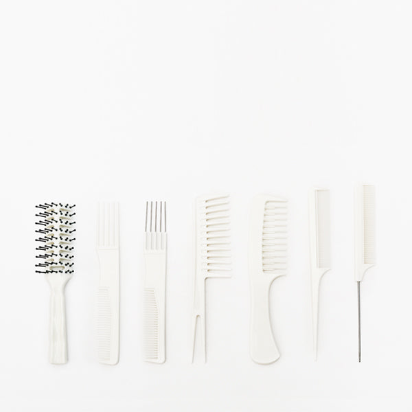 Kit de 7 Piepteni Albi - Gea White Penes - Bifull