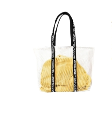 Geanta de Plaja Mare Galbena din Plasa  - Timexpert Sun Maxi Bag Sun Vibes Yellow 40cm/36cm - AC Germaine de Capuccini