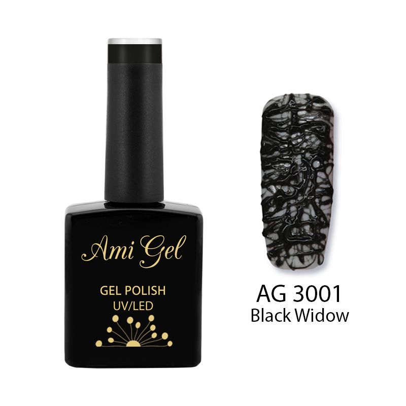 Gel Colorat Elasticnail Art - Spider Skill Gel Black Widow AG3001 5gr - Ami Gel - HNIcosmetice.ro