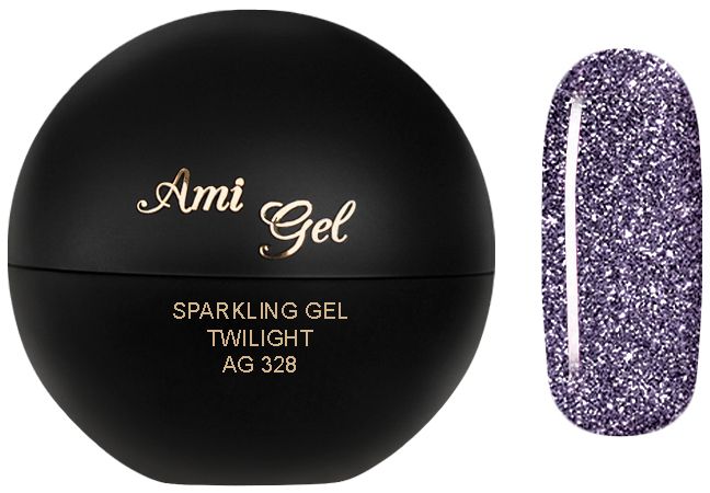 Gel Colorat Glitterat - Sparkling Gel Twilight AG328 5gr - Ami Gel - HNIcosmetice.ro