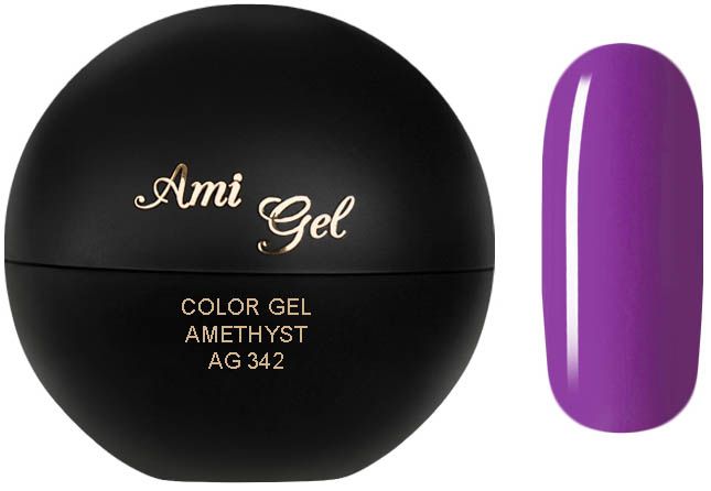Gel Colorat - Soak Off Color Gel Amethyst AG342 5gr - Ami Gel - HNIcosmetice.ro