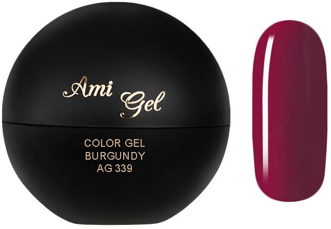 Gel Colorat - Soak Off Color Gel Burgundy AG339 5gr - Ami Gel - HNIcosmetice.ro
