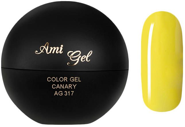 Gel Colorat - Soak Off Color Gel Canary AG317 5gr - Ami Gel