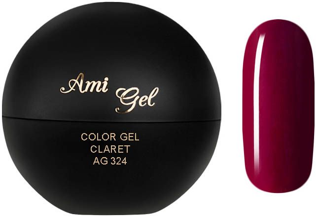 Gel Colorat - Soak Off Color Gel Claret AG324 5gr - Ami Gel - HNIcosmetice.ro