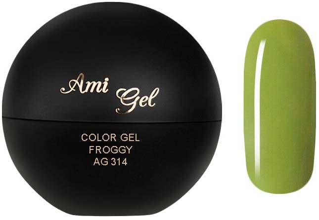 Gel Colorat - Soak Off Color Gel Froggy AG314 5gr - Ami Gel - HNIcosmetice.ro