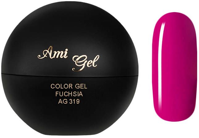 Gel Colorat - Soak Off Color Gel Fuchsia AG319 5gr - Ami Gel - HNIcosmetice.ro