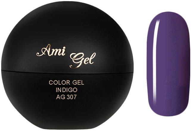 Gel Colorat - Soak Off Color Gel Indigo AG307 5gr - Ami Gel - HNIcosmetice.ro