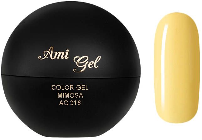 Gel Colorat - Soak Off Color Gel Mimosa AG316 5gr - Ami Gel