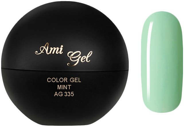 Gel Colorat - Soak Off Color Gel Mint AG335 5gr - Ami Gel - HNIcosmetice.ro