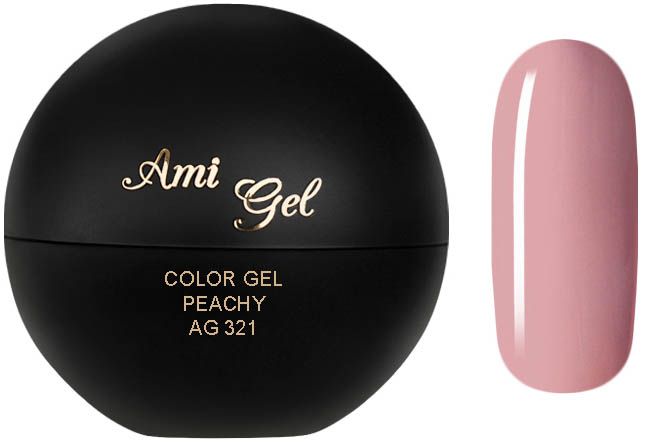 Gel Colorat - Soak Off Color Gel Peachy AG321 5gr - Ami Gel - HNIcosmetice.ro