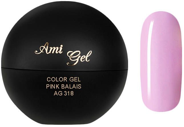 Gel Colorat - Soak Off Color Gel Pink Balais AG318 5gr - Ami Gel - HNIcosmetice.ro