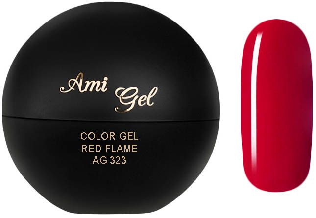 Gel Colorat - Soak Off Color Gel Red Flame AG323 5gr - Ami Gel - HNIcosmetice.ro