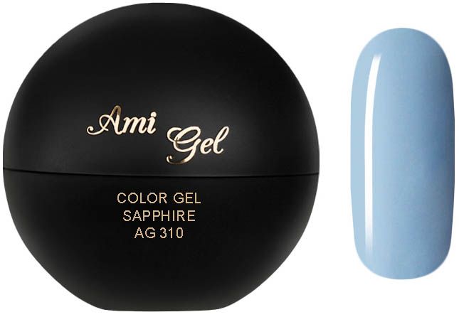 Gel Colorat - Soak Off Color Gel Sapphire AG310 5gr - Ami Gel - HNIcosmetice.ro
