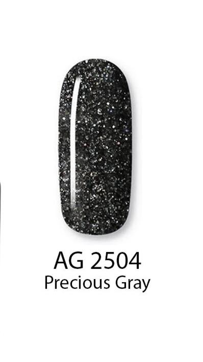 Gel Colorat Stralucitor - Soak Off Gel - Smash Diamonds  Precious Gray AG2504 5gr - Ami Gel - HNIcosmetice.ro